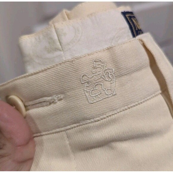 Nat Nast Men's Size 36 Pale Yellow 100% Silk Luxury Originals Shorts - Picture 6 of 7